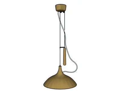 Paavo Tynell Brass Counterweight Light A1965 by Taito Oy 3D model