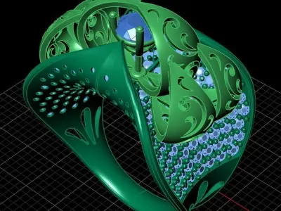 Diamond Ring for Women 3D print model 37