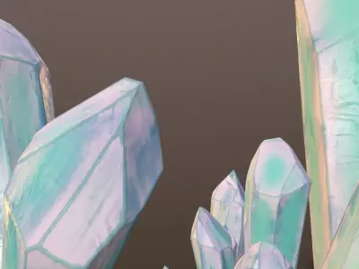 dry chalk minerals near the sea for games Low-poly 3D model