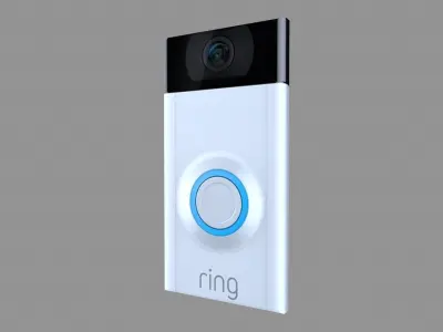 Door Bell and Camera Low-poly 3D model