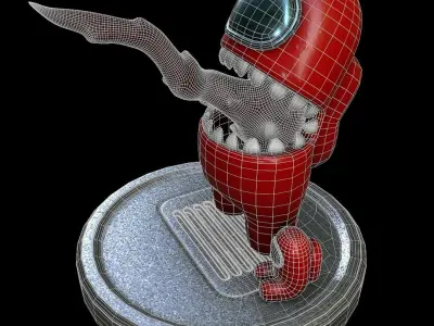 among us 3d printable figurine Low-poly 3D model