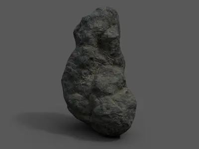 Cliff rock Low-poly 3D model