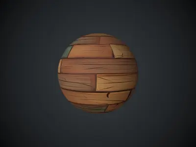 Stylized Wood Plank Material PBR Texture Texture