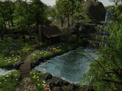 Abandoned House Scene 3D model