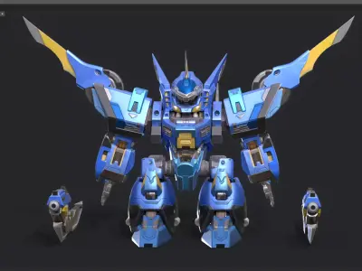 Maneuvering gundam 3D model