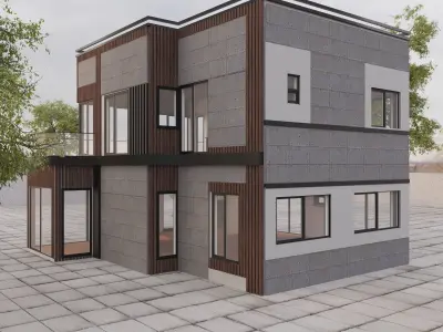 exterior villa 3D model