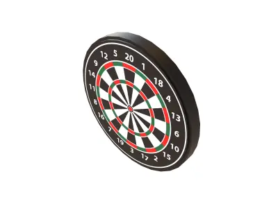 Range Bullseye v1 001 Low-poly 3D model