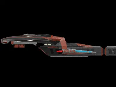 Star Trek Sampson-Class Starship Low-poly 3D model