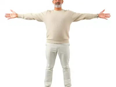 Casual Attire Male model pack Low-poly 3D model