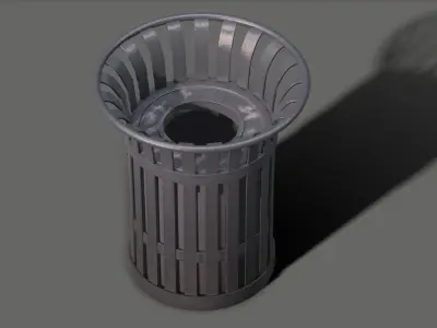 Basket                     Low Poly PBR asset props Low-poly 3D model