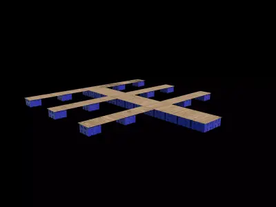 floating dock system  3D model