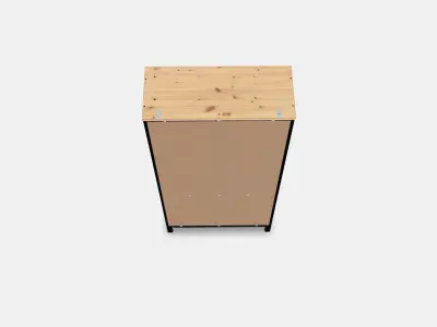 HEMNES Glassdoor cabinet with 3 drawers 3D model