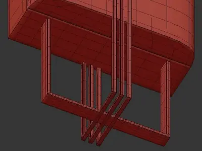 York Bar Cabinet  3D model