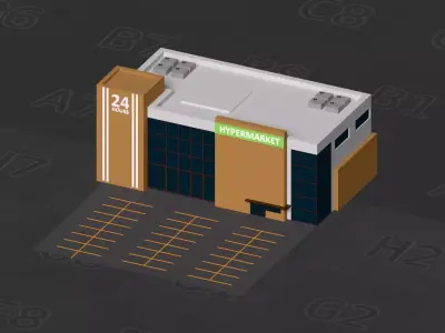 Low Poly City Assets Low-poly 3D model