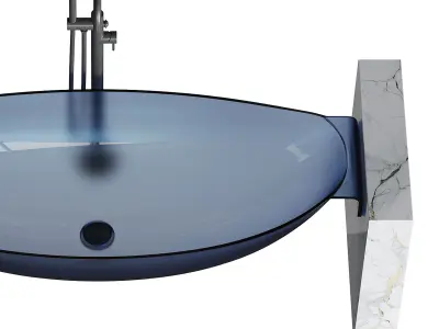 ABBER Kristall AT9704Rubin washbasin 3D model