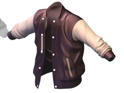 Cartoon High Poly Subdivision Jacket 020 Low-poly 3D model