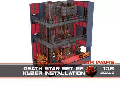 Set 2f - Death Star Kyber Installation 1-18 scale Hasbro Kenner 3D print model