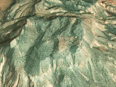 Mountains Terrain Surface Landscape Environment  PBR 13 Low-poly 3D model