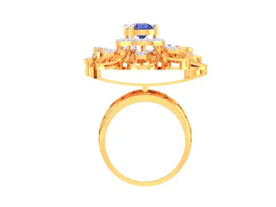 Women Ring  Render 3dm STL OBJ FBX Details 3D print model 131