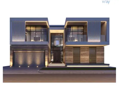 Modern Townhouses 022 3D model