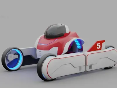 Transformer robot rigged - animated character 3D model