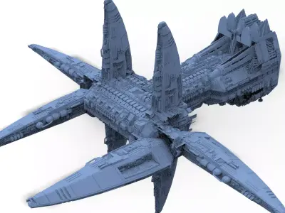 Wraith Interceptor ship 2 3D model