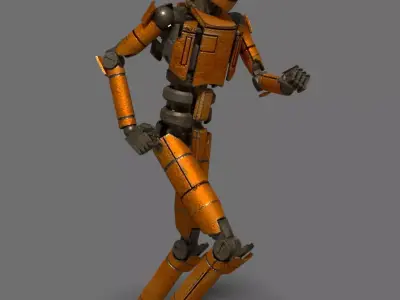 Animated robot 3D model