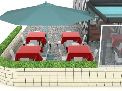 Zebra Restaurant 3D model