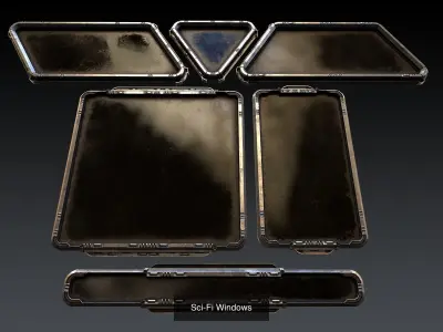 Sci-Fi Base Construction Kit 3D Model Pack