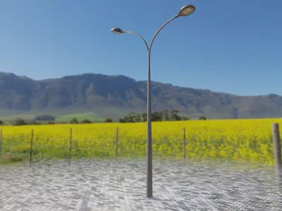 Street Light 15 version 12 6m with pole 4 Low-poly 3D model