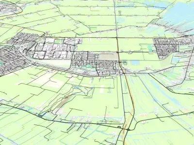 Cityscape Mijdrecht Netherlands 3D model