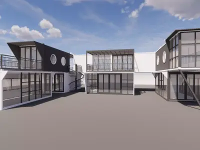Container coffee shop-14 3D model