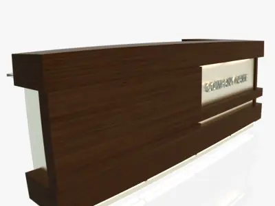Reception Desk 1 Free 3D model