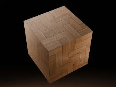 Procedural Oak Herringbone Texture