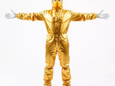 Golden Hazmat Suit model pack Low-poly 3D model