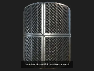Seamless tillable customizable PBR metal floors Texture