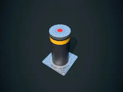 Limit Stops Pack Low-poly 3D model