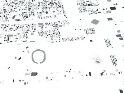 Managua Streets and Buildings 3D model