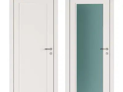 Classic Interior door 3d model Low-poly 3D model