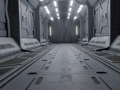 Sci-Fi  Corridor 3D model