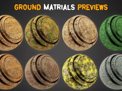 30 Ground Smart Materials   PBR Texture   Vol 23 Texture