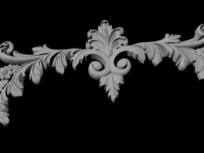dekor ornate scroll 3D model