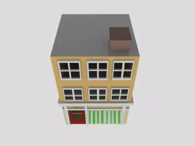 Low Poly Home building Free low-poly 3D model