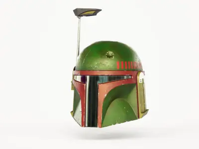 Boba Fett helmet Low-poly 3D model