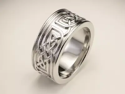 Celtic Knot Ring  Ornamental Band Free 3D print model