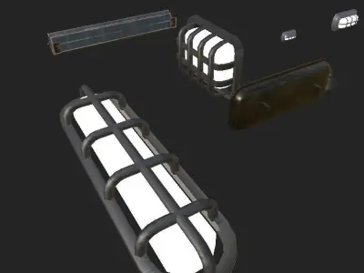 Street Lights Low-poly 3D model buy