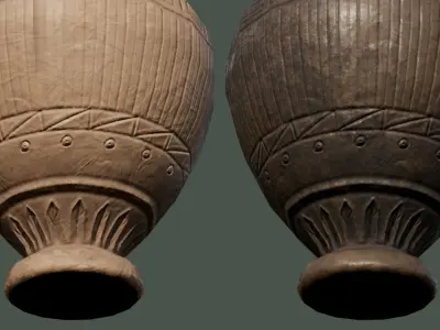 Ancient Clay Vase ceramic antique pottery Free low-poly 3D model