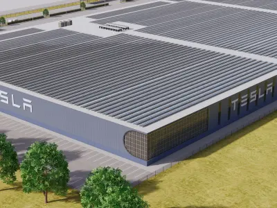 Tesla Giga Factory 3D model