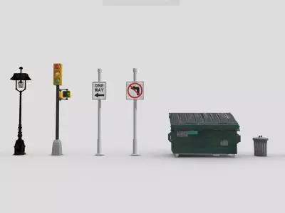 city street elelment 3D model
