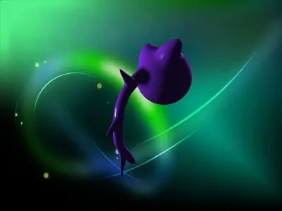 Cooty the smile cat face ghost cartoon Low-poly 3D model